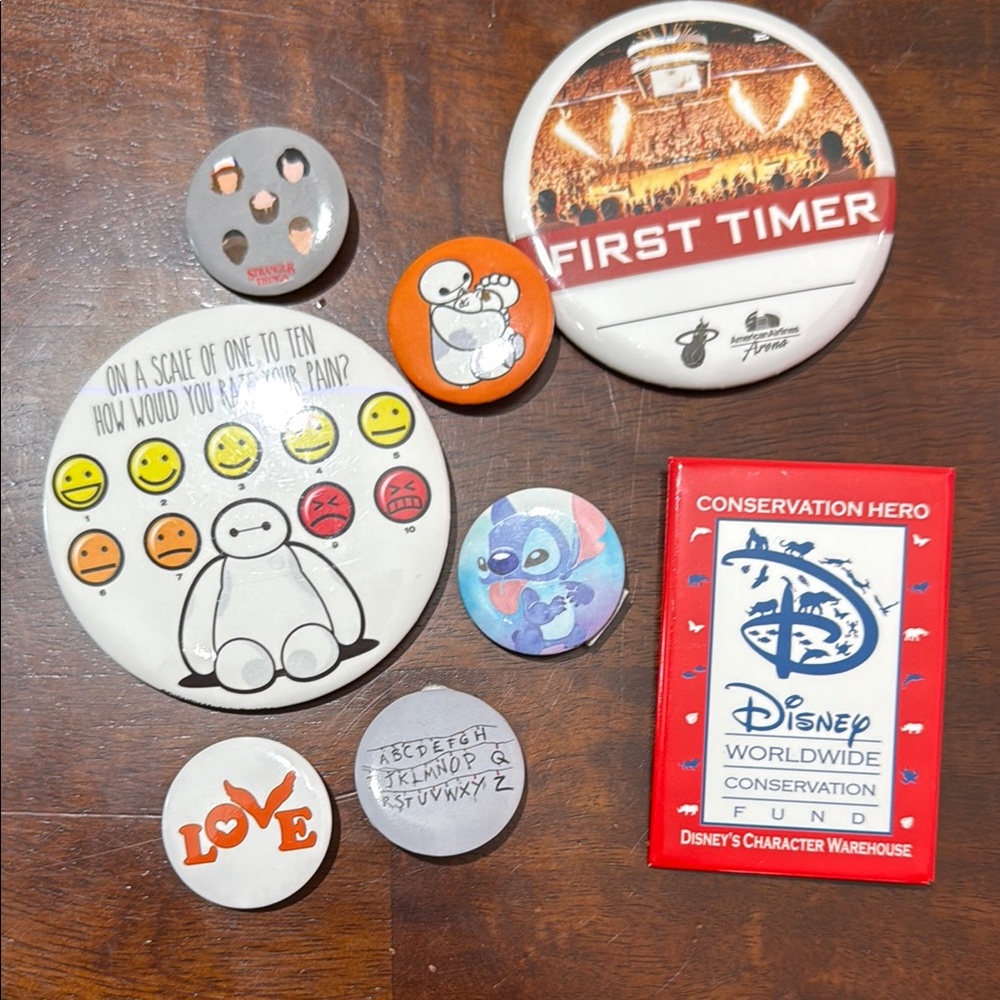 Disney Character& Misc  Button Collection